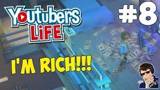 YouTubers Life Gameplay - Let's Play - #8 - (I'M RICH!!!)