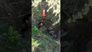 This napping Soldier becomes the target of a Ukrainian drone strike