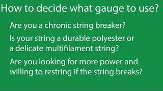 Tennis String Gauge Made Easy