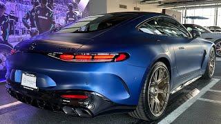 NEW 2024 Mercedes AMG GT 63 Coupé Walkaround in Manufaktur Starling Blue Magno!