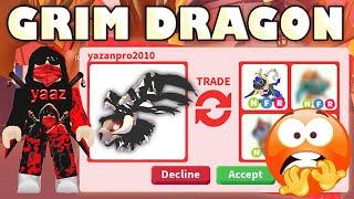 I TRADED *NEW* GRIM DRAGON  IN THE NEW ADOPT ME HALLOWEEN UPDATE !