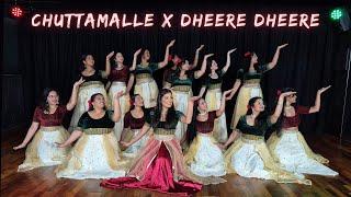 CHUTTAMALLE x DHEERE DHEERE MASHUP | BOLLY-KATHAK BEGINNER | SEMI-CLASSICAL DANCE COVER | STUDIO J