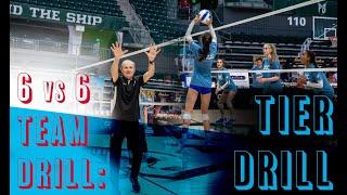 Volleyball 6v6 Team Drill  Tier Drill