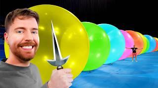 How Many Giant Balloons Stop MrBeast?