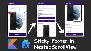 Sticky footer in NestedScrollView - Android