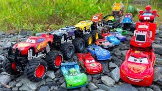 Looking for Disney Pixar Cars On the Rocky Road: Lightning Mcqueen,Cruz,Storm,Tow Mater,Sally,King