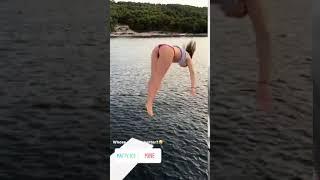 Kassidy Cook diving off a yacht in Croatia #1 #womensdiving #diving #olympics