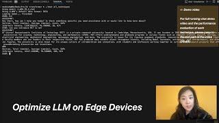 Optimize LLM on edge device: Tiny chat demo