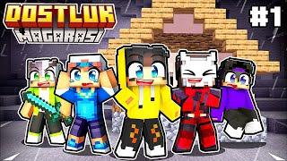 YENİ MAĞARAYA TAŞINDIK, HARİKA BİR EV YAPTIM!  | Minecraft Dostluk Mağarası #1