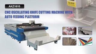 AccTek CNC Oscillating Knife Cutting Machine with auto feeding platform