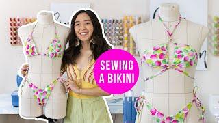 Sew A Bikini With Me! (Triangle bikini top and high leg bottoms) @coolirpa