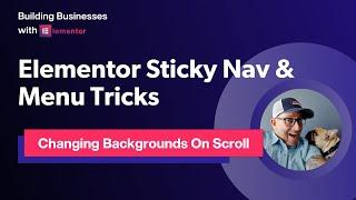 Menu Background Color Change On Scroll With Elementor's Sticky Header