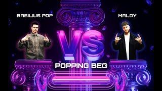 Basilis Pop vs Maloy 1/8 popping beginners dance battle on Back to the future battle 2024