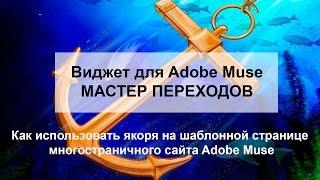 Как использовать якорь на странице-шаблоне многостраничного сайта Adobe Muse?