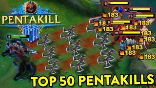 TOP 50 BEST LEAGUE OF LEGENDS PENTAKILLS OF 2021!