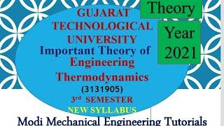 NEW SYLLABUS GTU IMP ET | THERMODYNAMIC IMP GTU | IMPORTANT OF ENGINEERING THERMODYNAMIC