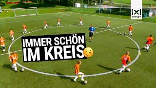 Fußball-Dribbling Übung für mehr Konzentration und Geschick im Fußball