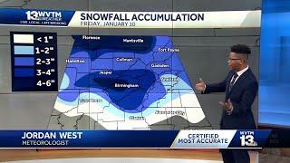 Alabama snowfall totals: How much snow fell across the state?