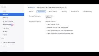 How to Enable Zoom Meeting Registration - (REST API)