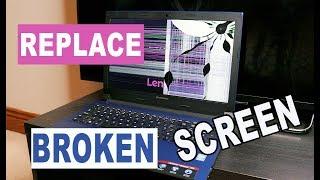 How to replace a broken cracked display for LENOVO IDEAPAD 305-15IBY | Tutorial