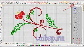 Wilcom EmbroideryStudio e4.2 уроки курсы Контурный рисунок в дизайн вышивки автоматом