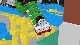 TOMICA Thomas and Friends Slow Motion Crashes: Henry SMASHES into a Goods Train! (Draft Animation)