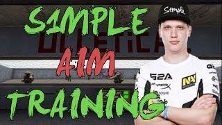 CSGO: Na'Vi s1mple warm up on aim botz