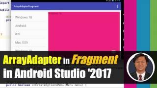 How to Use ArrayAdapter in Fragment in Android, with ListView