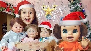 ROTINA DA NOITE DE NATAL DOS BEBÊS COMPLETA  Baby Alive e Reborn na Casinha de Papelão - Compilação