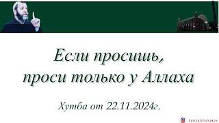 Шейх Хамзат Чумаков | Если просишь, проси только у Аллаха. Хутба от 22.11.2024г.