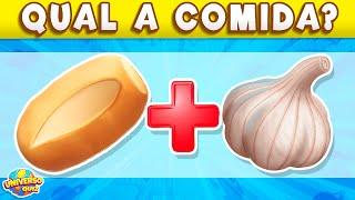 Adivinhe 30 COMIDAS pelos EMOJIS  Comidas e Bebidas com 2 Dicas