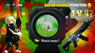 SAUSAGE MAN 1 vs 4 GAME PLAY WITH BAD NETWORK CONNECTION . #sausagemanbattleroyal #sea