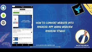 How to Convert Website into Android App using WebView | Android Studio