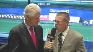 Former President Clinton Visits Meadowlands Racetrack