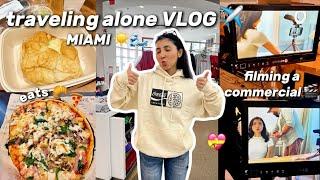 TRAVELING ALONE TO MIAMI TO FILM A COMMERCIAL *travel vlog, my experience on set & week in my life*