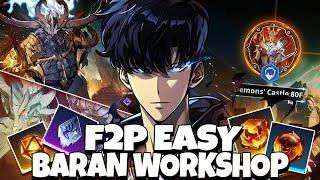 F2P BARAN WORKSHOP OF BRILLIANT LIGHT (EASY)! INITIAL PLAYTHROUGH & REACTION - Solo Leveling: Arise