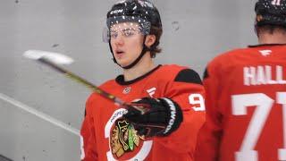 Connor Bedard at Blackhawks Training Camp