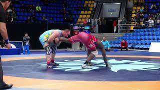 FS   92 kg   USA JOSH MANU 15 KAZ ISLAM AZIZOV 16