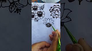 lotus mehndi designs short kamal video #short video #easy design #neha gautam mehndi artist