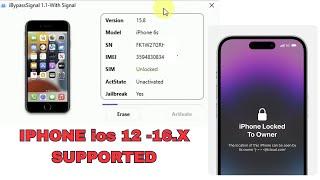 How to Bypass iPhone 5s-X iOS 12-16 With iBypassSignal TOOL || Hello screan bypass with Signal 100%