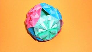 Kusudama ball of paper Christmas crafts origami