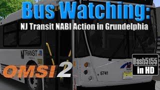 Bus Watching: NJ Transit NABI Action in Grundelphia - OMSI 2