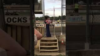 Becky Waite Singing National Anthem at Bridgeport Speedway