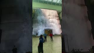 Changi Airport T2,The Wonderfall-14 Meter tall digital waterfall #singapore #led #display #beautiful