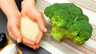 I make broccoli with rice like this on busy weekdays! Recipe for delicious rice and vegetables.