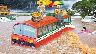 Saapattu Biryani Cooking By Bus Driver Trapped in Floods Street Food Hindi Kahaniya Moral Stories