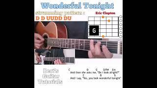 Wonderful Tonight - Eric Clapton guitar chords w/ lyrics & strumming tutorial