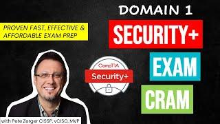 Comptia Security+ SY0-601 Exam Cram DOMAIN 1 (SY0-701 link in Description)