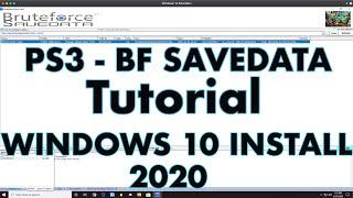 [PS3] BruteForce Savedata Tutorial - How to install on Windows 10 - Step by Step Guide