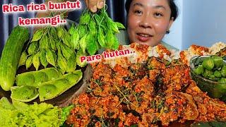 RICA RICA BUNTUT KEMANGI , LALAPAN PARE HUTAN JADI LUPA NASI HABIS 